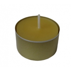 Tealight - w złotej foremce - świeczka do podgrzewacza z wosku pszczelego - op. 96 szt.